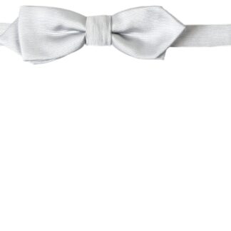 Dolce & Gabbana Elegant Silk Gray Bow Tie