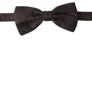 Dolce & Gabbana Elegant Silk Bow Tie in Grey