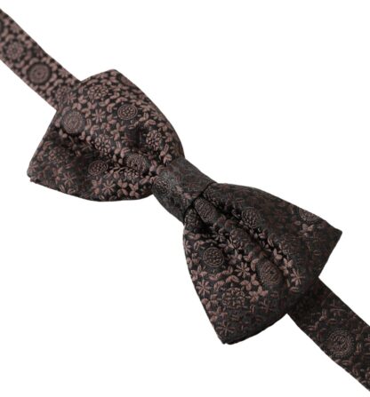 Dolce & Gabbana Elegant Silk Brown Bow Tie