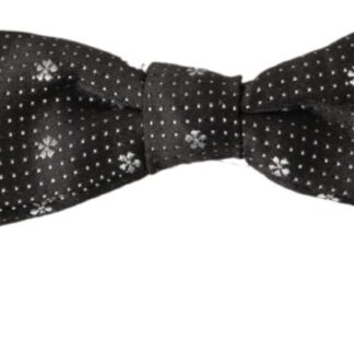 Dolce & Gabbana Elegant Grey Silk Bow Tie