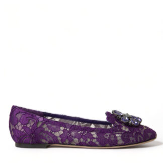 Dolce & Gabbana Elegant Suede Mary Jane Lace Heels