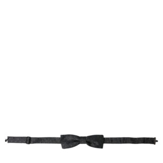 Dolce & Gabbana Elegant Dark Anthracite Silk Bow Tie