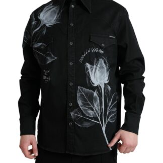 Dolce & Gabbana Elegant Floral Silk Dress Shirt