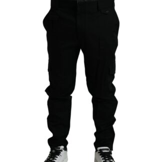 Dolce & Gabbana Elegant Black Leopard Jogger Pants