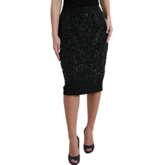 Dolce & Gabbana Elegant Textured High Waist Mini Skirt