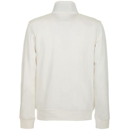 Fred Mello Elegant White Turtleneck Sweater with Zip Closure