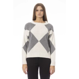 Baldinini Trend Light Blue Wool Women Sweater