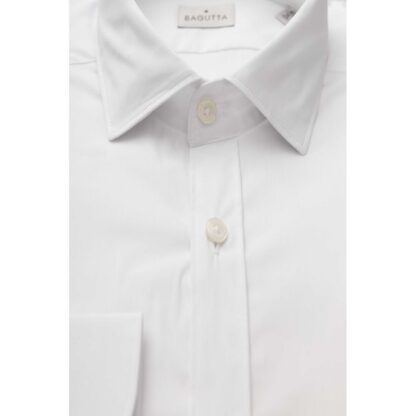 Bagutta White Cotton Men Shirt