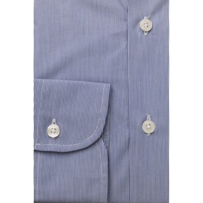 Bagutta Light Blue Cotton Men Shirt