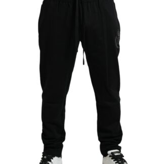 Dolce & Gabbana Elegant Black Cotton Blend Jogger Pants