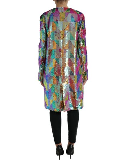 Dolce & Gabbana Multicolor Sequined Long Jacket