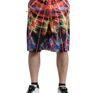 Dolce & Gabbana Multicolor Print Bermuda Shorts