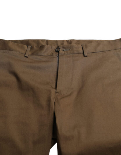 Dolce & Gabbana Chic Brown Bermuda Shorts with Logo Detail