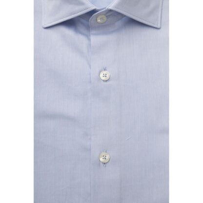 Bagutta Light Blue Cotton Men Shirt