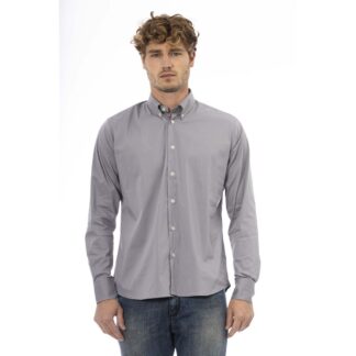 Baldinini Trend Blue Cotton Men Shirt