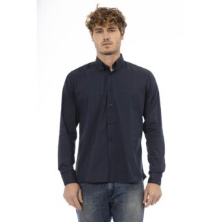 Baldinini Trend Gray Cotton Men Shirt