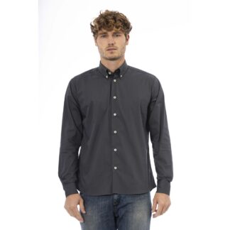 Baldinini Trend Blue Cotton Men Shirt