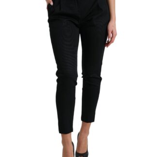 Dolce & Gabbana Elegant High Waist Leggings in Gray