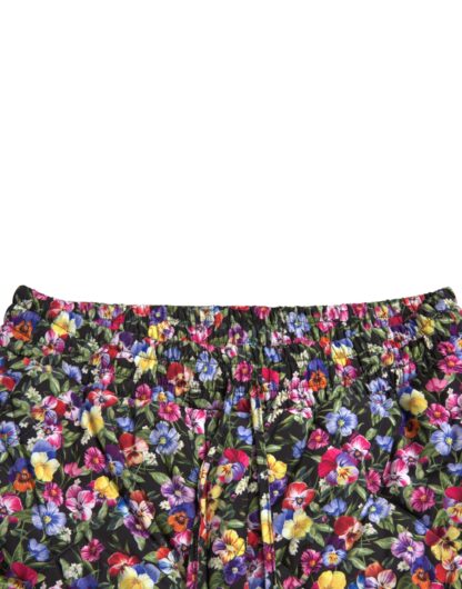 Dolce & Gabbana Vibrant High Waist Floral Shorts