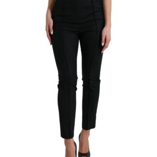 Dolce & Gabbana Elegant Mid Waist Black Skinny Jeans