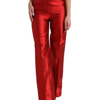 Dolce & Gabbana Elegant High Waist Floral Tapered Pants