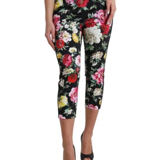 Dolce & Gabbana Elegant High-Waist Floral Tapered Pants