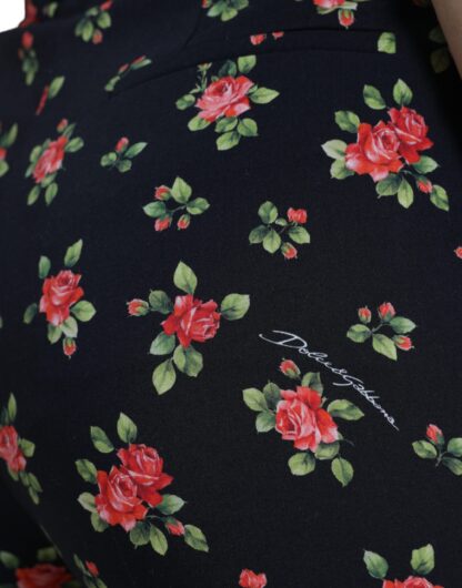 Dolce & Gabbana Elegant High-Waist Floral Tapered Pants