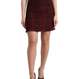 Dolce & Gabbana Elegant Pleated Mini Skirt in Vibrant Red