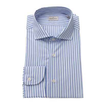 Bagutta Light Blue Cotton Men Shirt