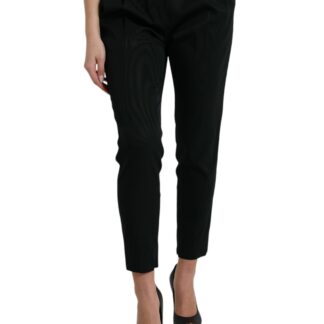 Dolce & Gabbana Elegant High Waist Tapered Wool Pants