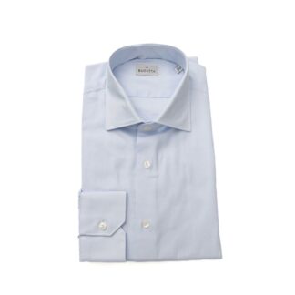 Bagutta Blue Cotton Men Shirt