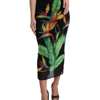 Dolce & Gabbana Elegant Floral High Waist Midi Skirt