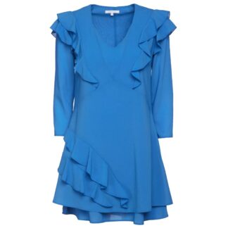 Patrizia Pepe Elegant Crepe Mini Dress with Fly Hook Detail