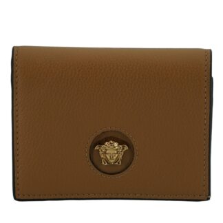 Versace Elegant Calf Leather Wallet with Medusa Logo