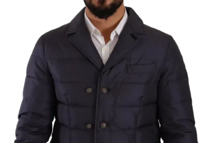 Dolce & Gabbana Elegant Dark Blue Silk Blend Jacket