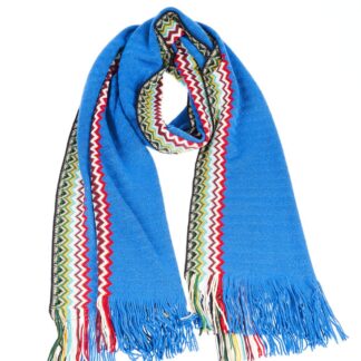 Dolce & Gabbana Elegant Striped Acrylic Wool Silk Scarf