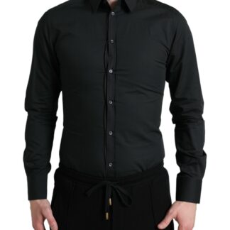 Dolce & Gabbana Elegant Black Slim Fit Dress Shirt