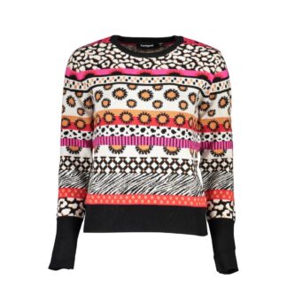 Desigual Elegant Turtleneck Sweater with Contrast Details