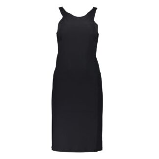 Guess Jeans Chic Black Contrast Detail Dress with Wide Neckline