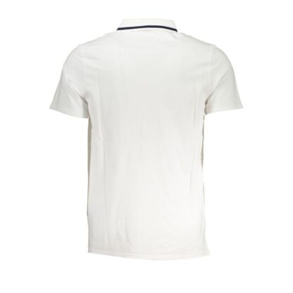 Fila Sleek White Cotton Polo with Contrast Accents