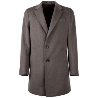 Alpha Studio Brown Wool Men Blazer