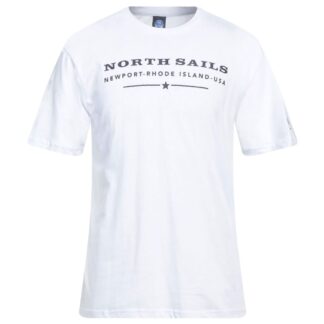 North Sails Embossed Logo Cotton Tee in Timeless Black