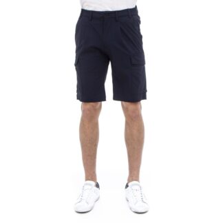 People Of Shibuya Beige Stretch Bermuda Cargo Shorts