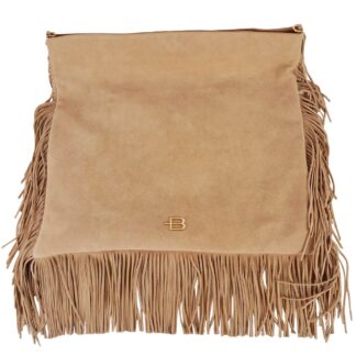 Baldinini Trend Chic Suede Fringe Crossbody Bag