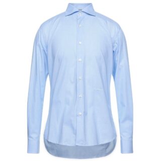 Bagutta White Cotton Men's Slim Shirt