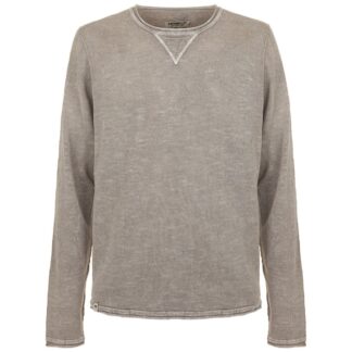 Fred Mello Chic Elbow Patch Crew Neck Sweater