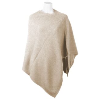 Emilio Romanelli Elegant Cashmere V-Neck Poncho