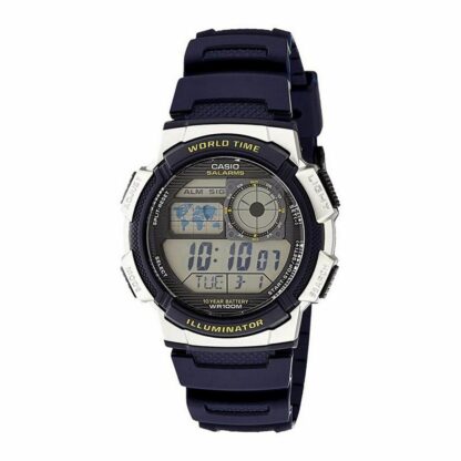 Ανδρικά Ρολόγια Casio WORLD TIME ILLUMINATOR - 5 ALARMS, 10 YEAR BATTERY Μαύρο Γκρι (Ø 40 mm) (Ø 43 mm)