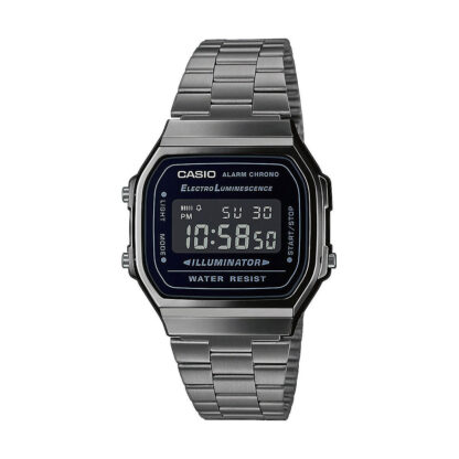 Ανδρικά Ρολόγια Casio A168WEGG-1BEF Μαύρο Ασημί (Ø 36 mm) (Ø 38 mm)