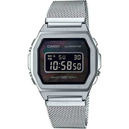 Ανδρικά Ρολόγια Casio A1000M-1BEF Μαύρο Ασημί